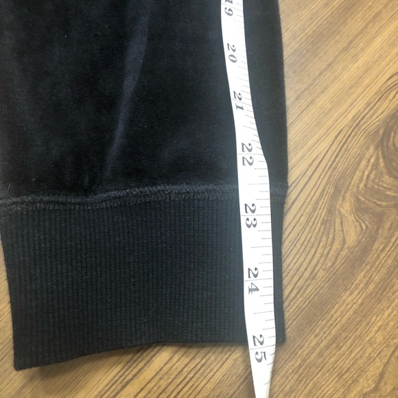 Calvin Klein full zip high neck jacket black velour cozy pockets Sz L - Picture 9 of 13